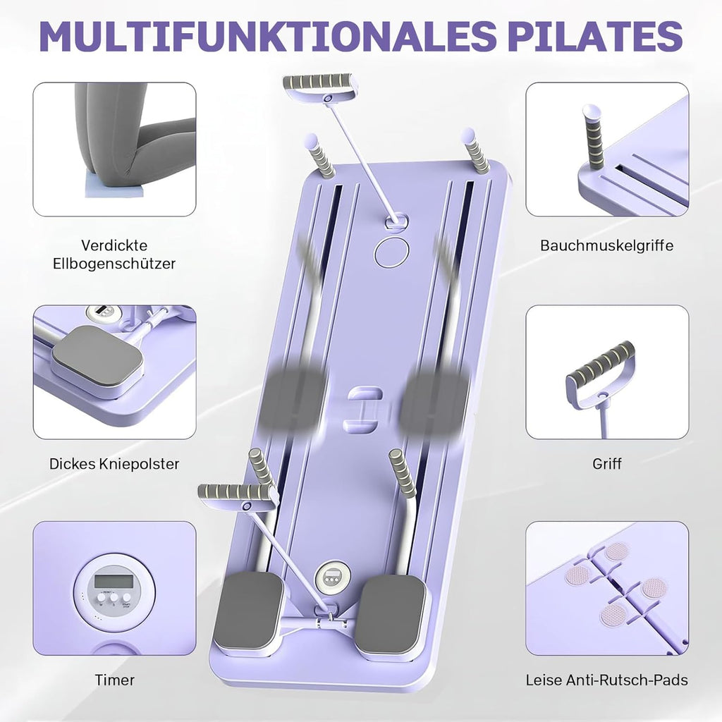 Pilates Reformer Compact, 4 in 1 Foldable Pilates.