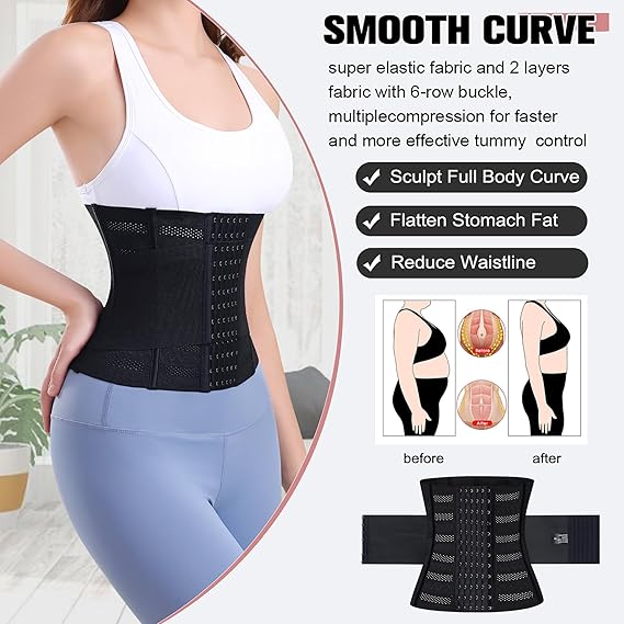 PQWEUU Sweat Belt Waist Trainer Corset