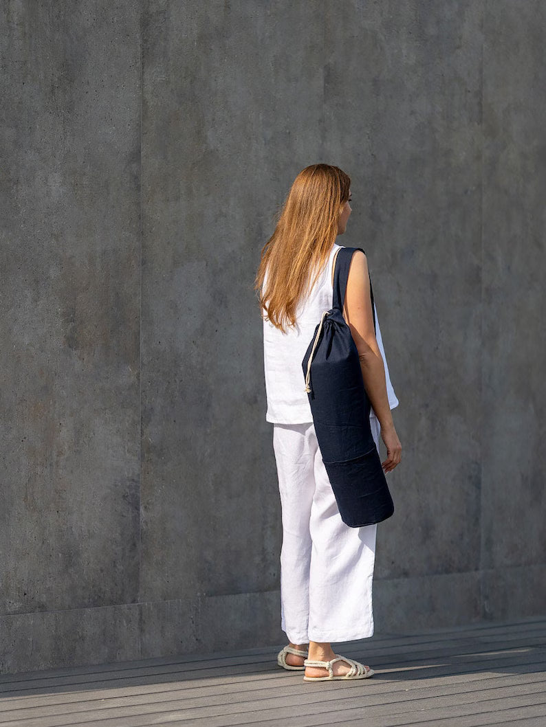 Adjustable Linen Yoga Bag